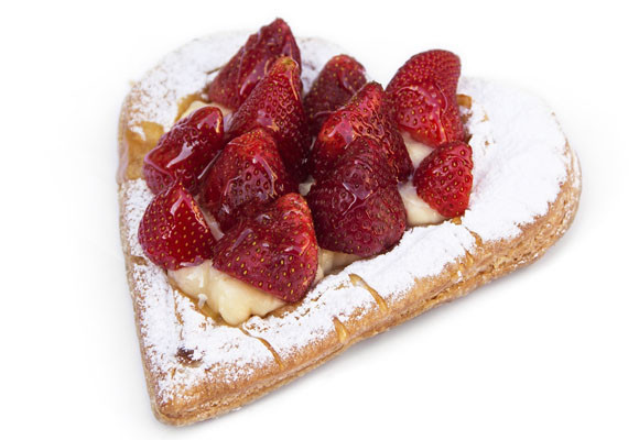 Corazón de fresas