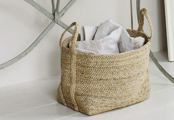 Accesorios de rafia para el baño
