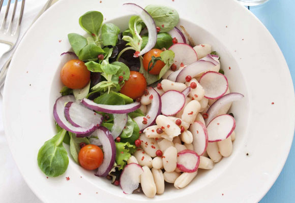 Ensalada de alubias y rabanitos