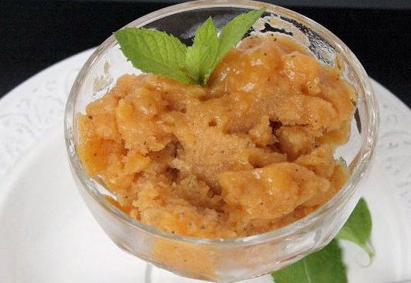 Sorbete de melocotón