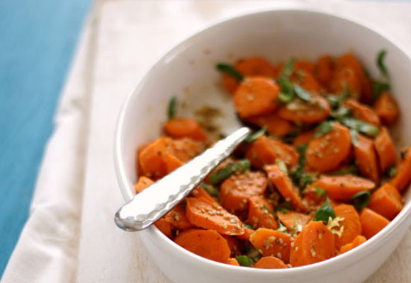 Zanahorias al horno con vinagreta