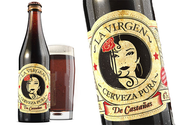 CERVEZA LA VIRGEN, DE CASTAÑAS