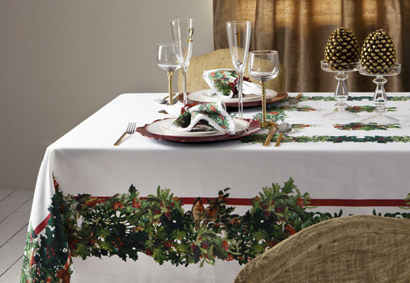 Mesa con toques navideños