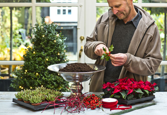 Un centro tradicional rojo