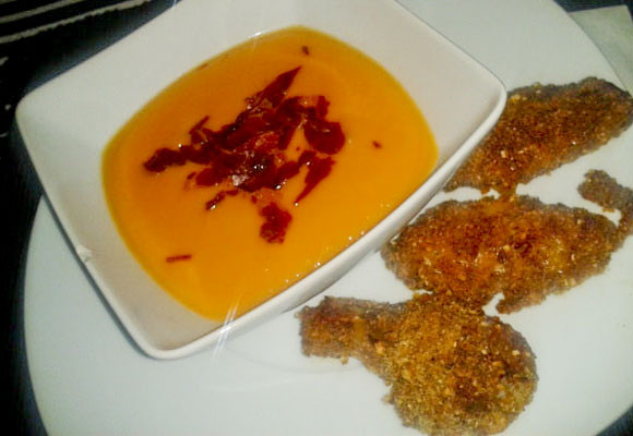Experiencia Yocomobien.com 9 Crema de calabaza y alitas crujipicantes