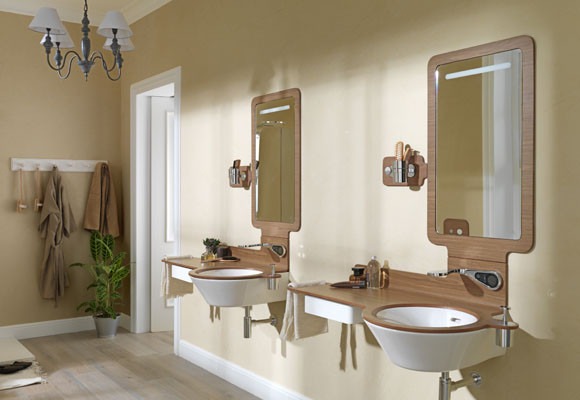 Un baño con aspecto natural