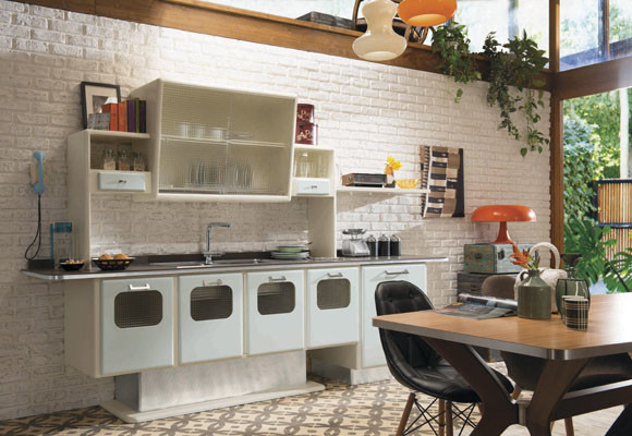 Una cocina con aires de los 70