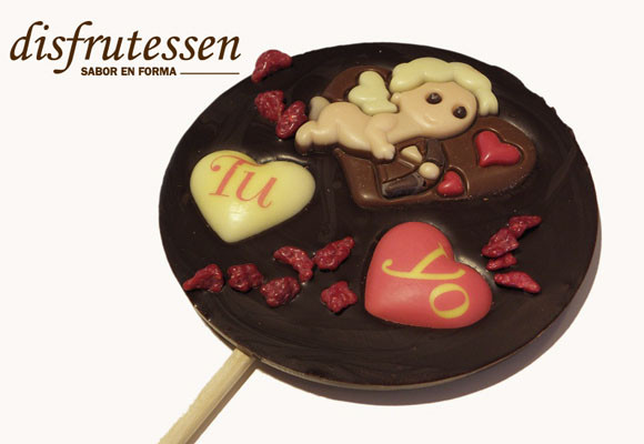 Piruleta de chocolate belga