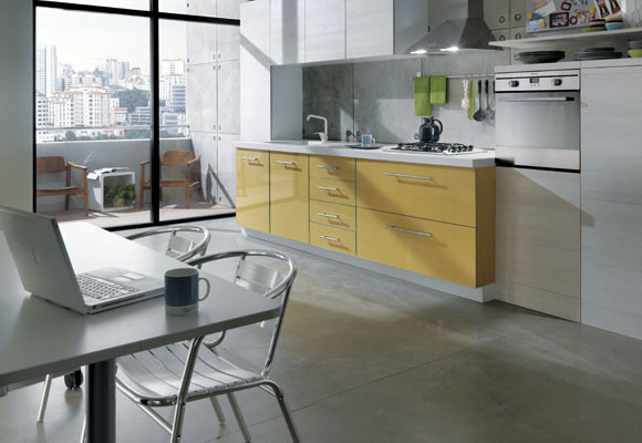 Un toque amarillo en la cocina