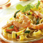 pasta gambas calabacin