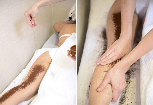 Tratamiento reductor con envoltura de café