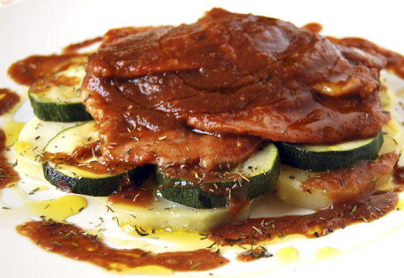 Lomitos de cerdo al café