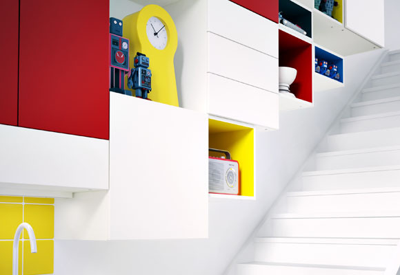 Bloques de color en la cocina - Soluciones - DecoEstilo.com