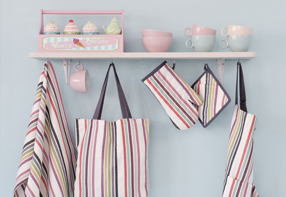 Textiles de rayas en la cocina 8 Textiles de rayas en la cocina