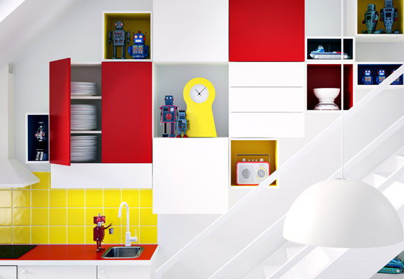 Bloques de color en la cocina 3 Bloques de color en la cocina