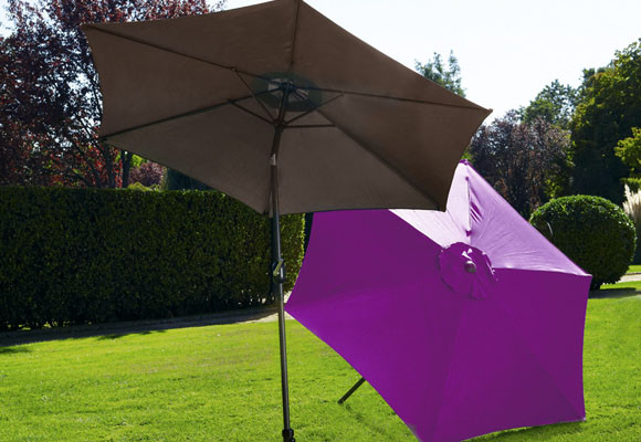 Un rincón violeta en la terraza