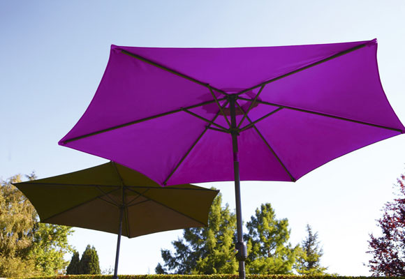 Un rincón violeta en la terraza