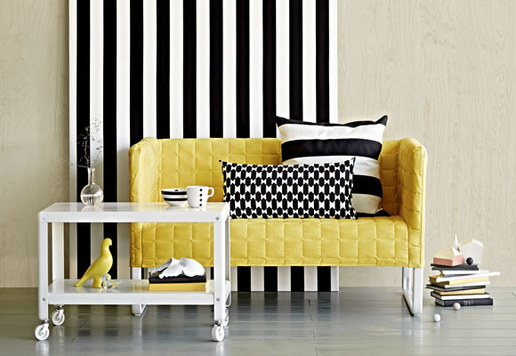 Amarillo y negro en el salón