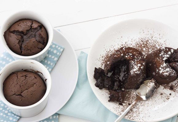 Volcanes de chocolate