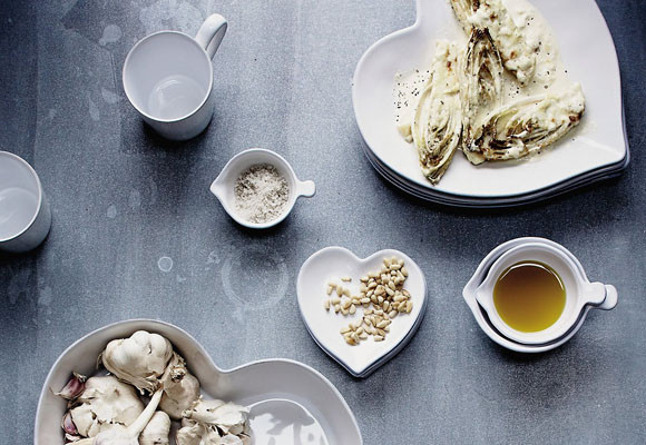 Corazones de San Valentín en el plato