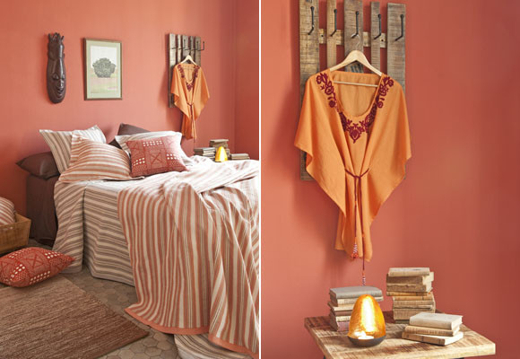 Primavera naranja en el dormitorio