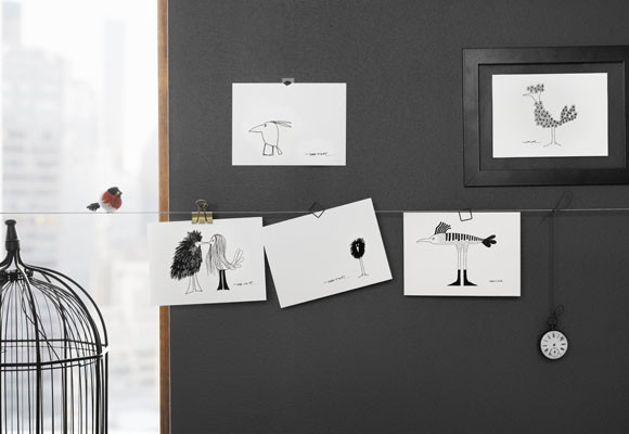 Tarjetas para decorar la pared