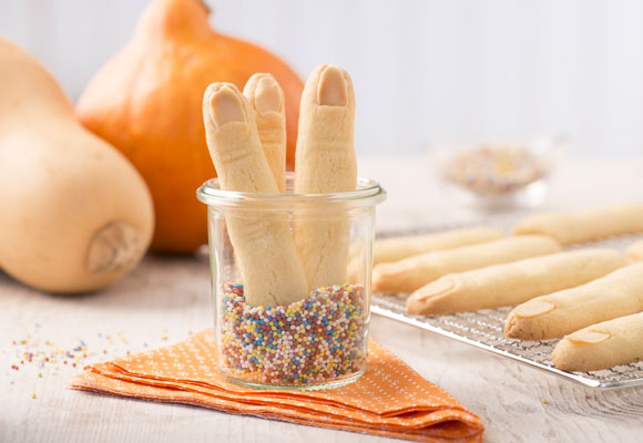 Galletas de dedos para desayunar en halloween