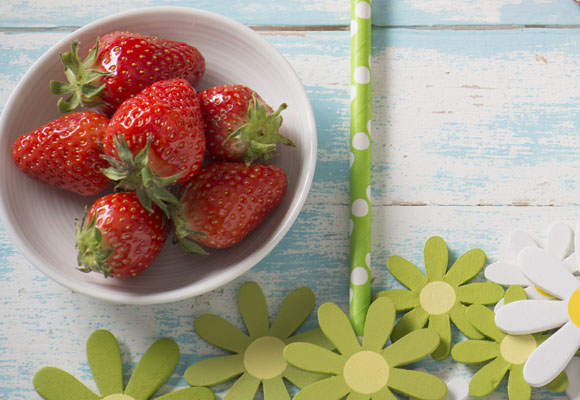 Cupcakes de mariposas de fresas
