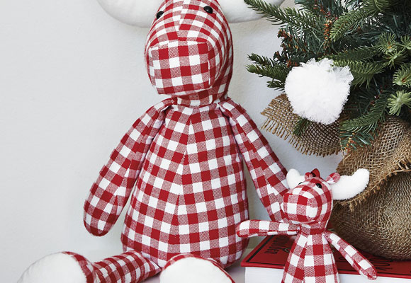 Navidad de cuadros rojos