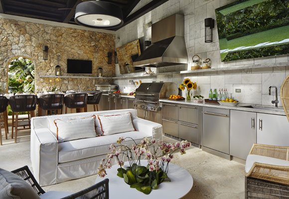 Cocina en el jardín