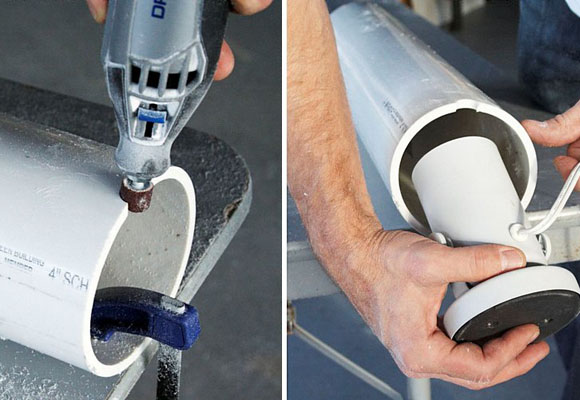 Fabrica una lámpara con un tubo de PVC