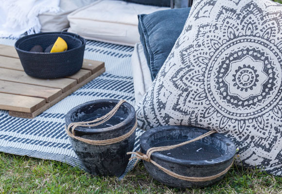 Velas para iluminar el exterior