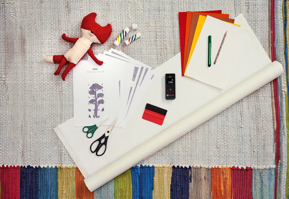 Un sticker de pared para medir a los niños 