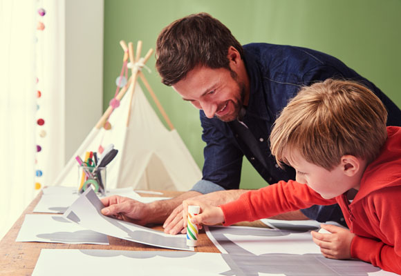 Un sticker de pared para medir a los niños 