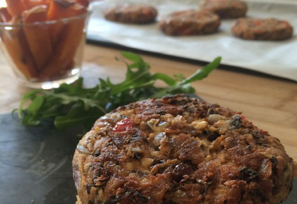 Hamburguesas de soja negra