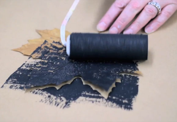 Hojas de otoño para decorar 3 Una guirnalda de hojas de otoño