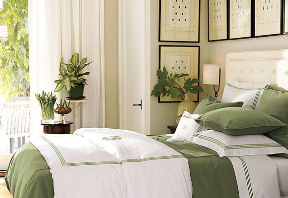 Verde en el dormitorio - Dormitorios de primavera - DecoEstilo.com
